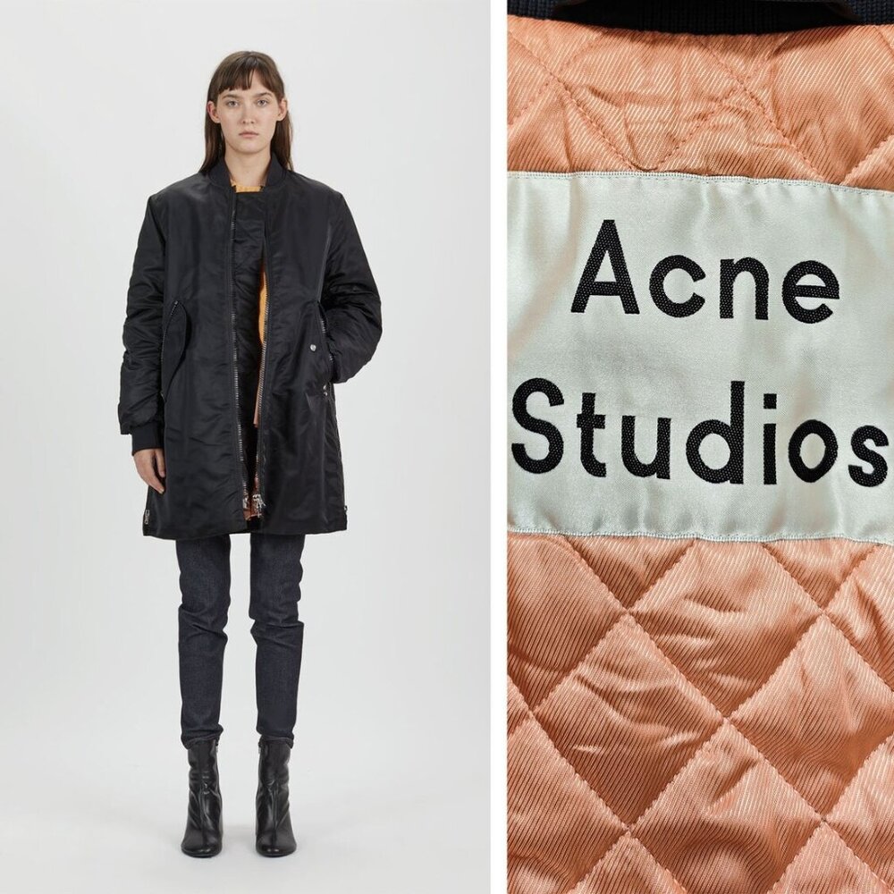 ACNE Studios Coos Long Bomber PAW17 dark gray size 36 / 170